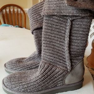 UGG gray sweater boots